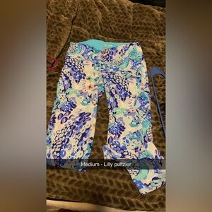 Lilly Pulitzer Blue and Purple Patterned Leggings